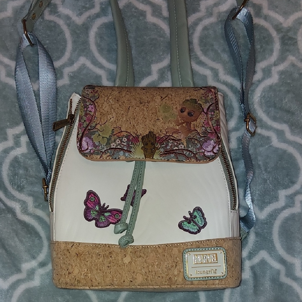Loungefly Marvel Groot Backpack - Cream and Brown